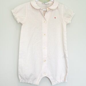 The White Company Baby pink - Seersucker Romper